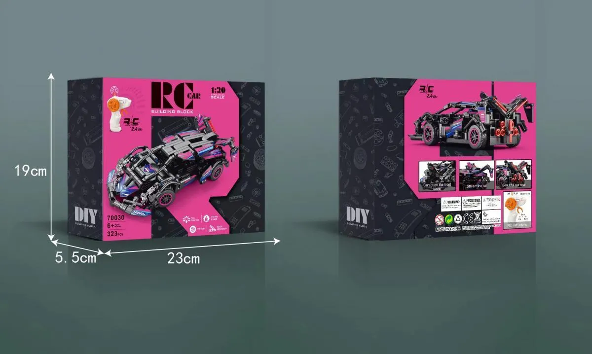 AchKo Remote-controlled speedster in black/pink • Set 70030
