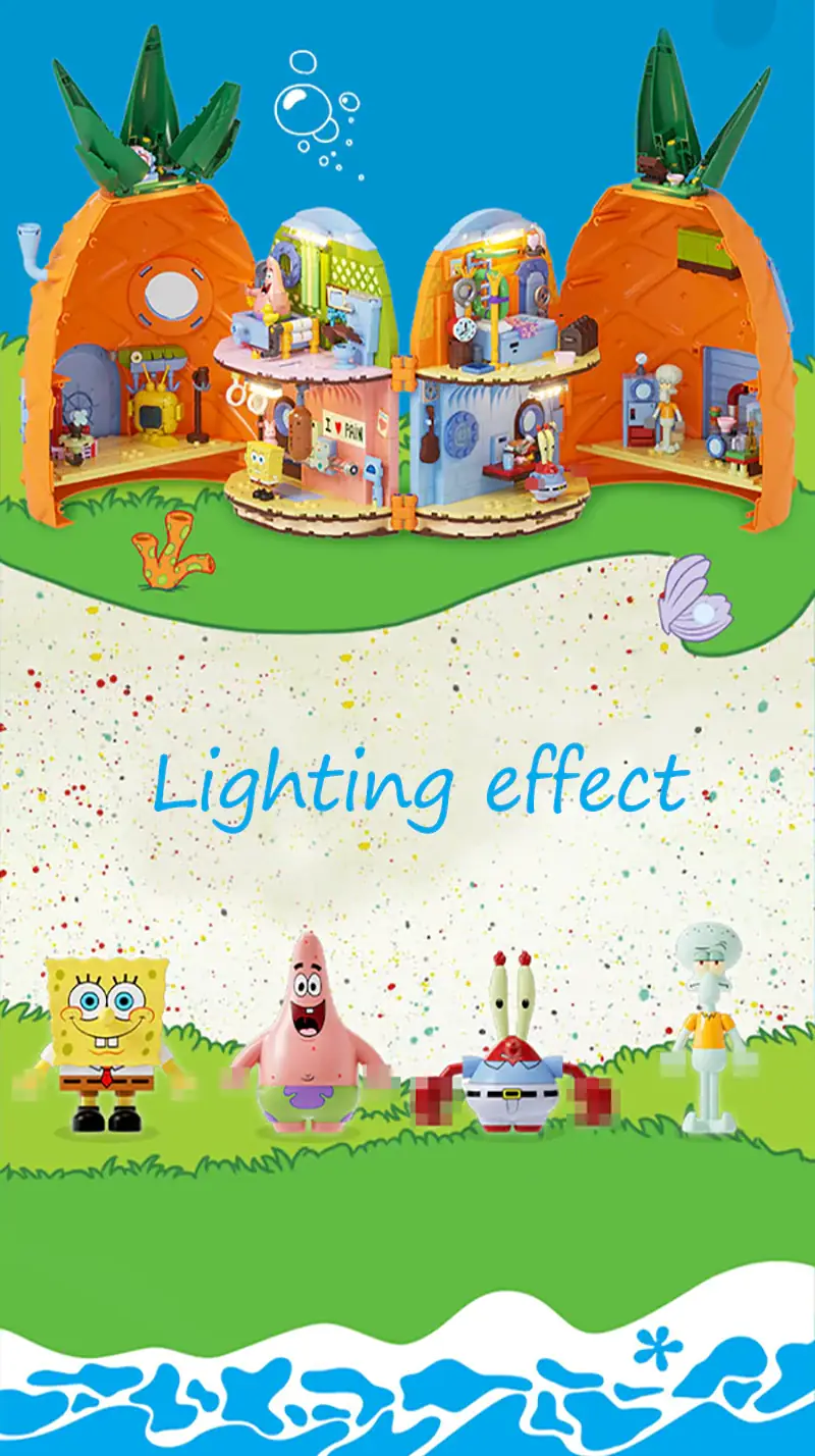 AREA-X SpongeBob SquarePants Pineapple House • Set AB0064 AREA-X SpongeBob SquarePants Pineapple House • Set AB0064