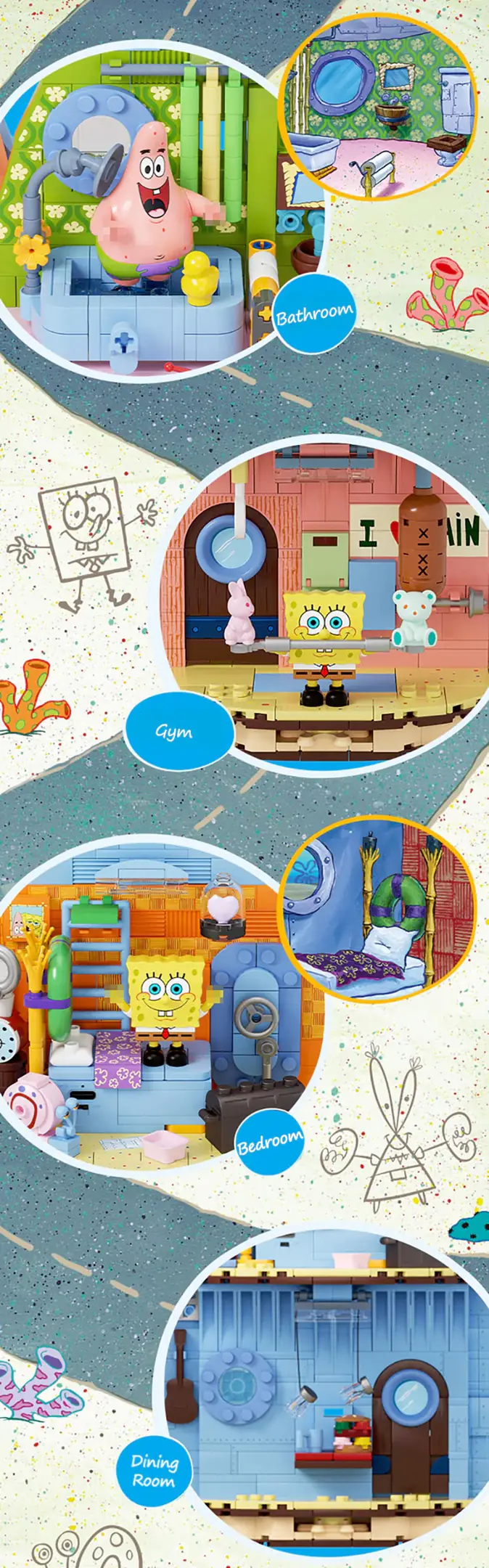 AREA-X SpongeBob SquarePants Pineapple House • Set AB0064