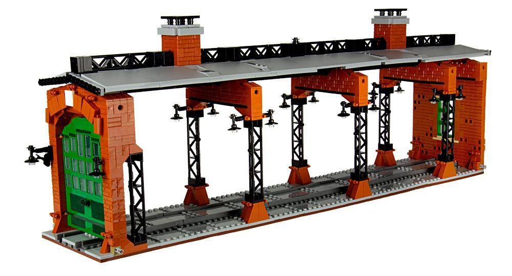 Section centrale du hangar à locomotives (BB-100285) — Prix et comparaison | Brick Broker