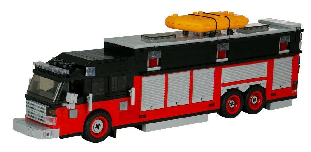 Camion de pompiers Commander Heavy Rescue rouge/noir (BB-100508) — Prix et comparaison | Brick Broker