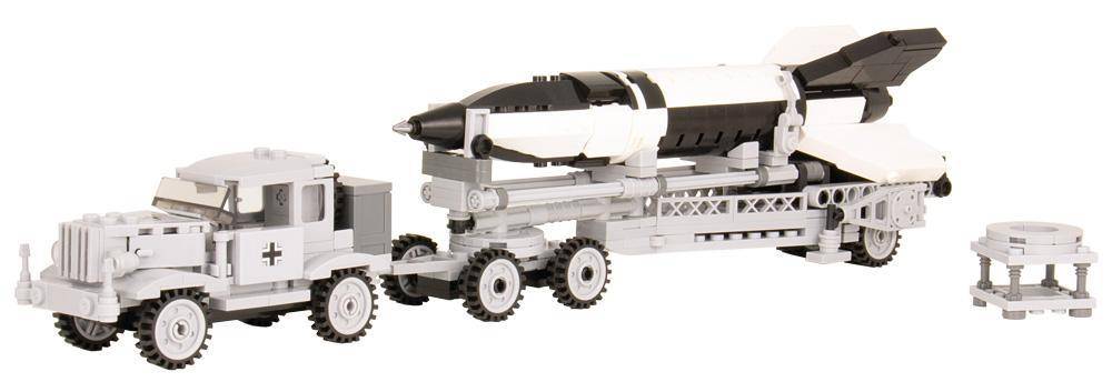 Hanomag with V2 rocket and launch ramp (BB-101021) — Prix et comparaison | Brick Broker