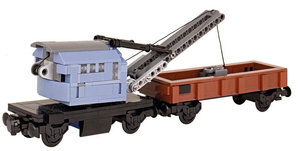 Wagon de grue avec wagon d'étai (BB-101076) — Prix et comparaison | Brick Broker