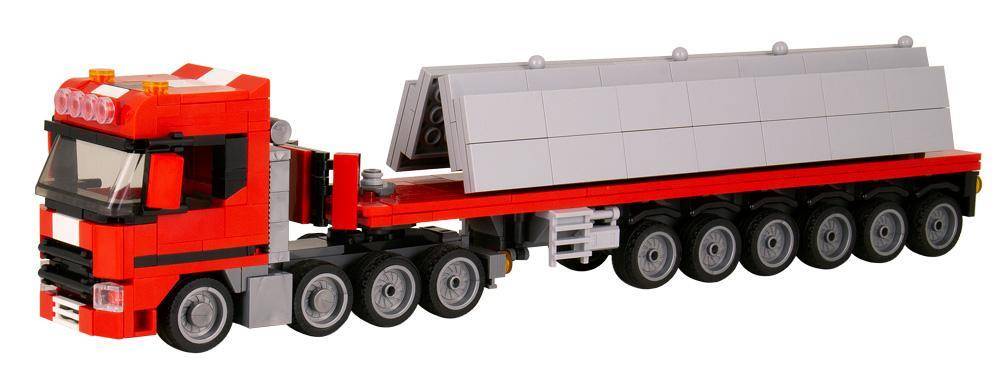 Camion suédois 4 essieux avec plaques de béton (BB-101097) — Prix et comparaison | Brick Broker