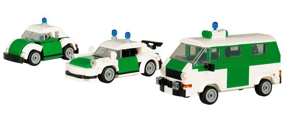 Ensemble de 3 voitures de police allemandes (BB-101114) — Prix et comparaison | Brick Broker