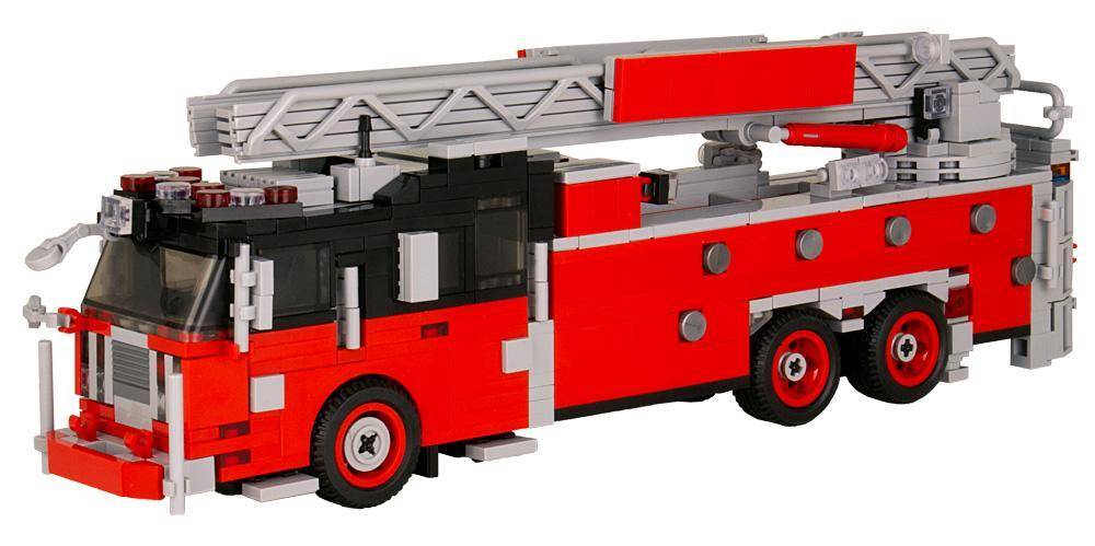 Camion-échelle Seagrave rouge/noir (BB-101369) — Prix et comparaison | Brick Broker