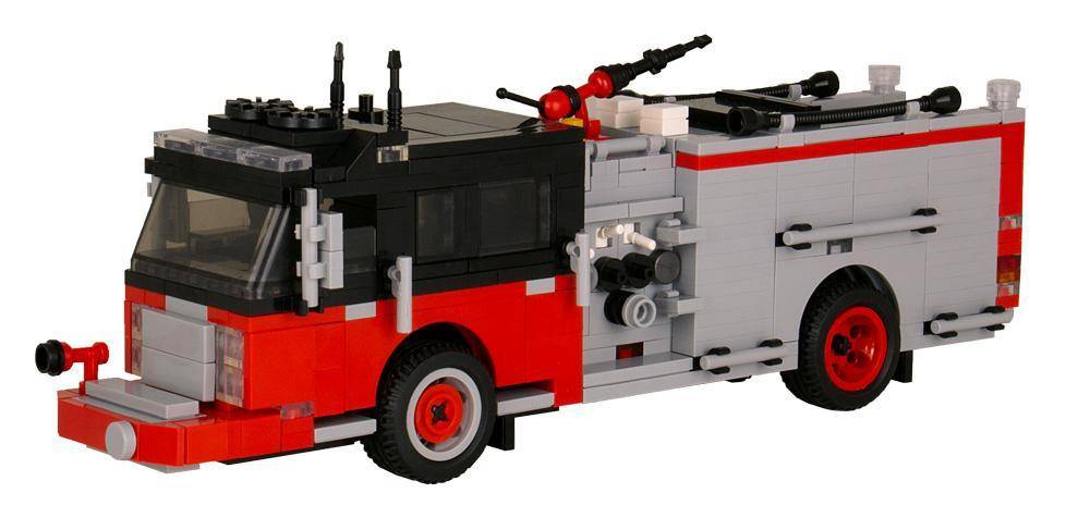 Camion pompe Spartan ERV Version 3 rouge/noir (BB-101371) — Prix et comparaison | Brick Broker