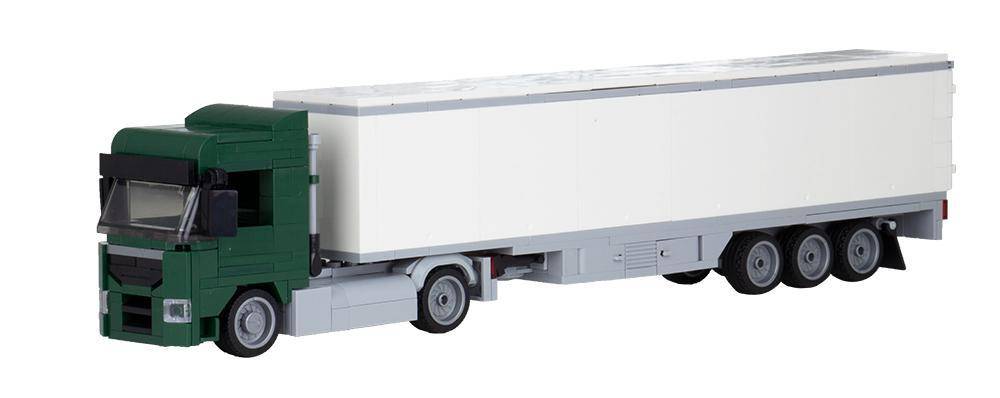 Camion d'Augsbourg à 2 essieux avec valise à 3 essieux vert foncé (BB-102846) — Prix et comparaison | Brick Broker