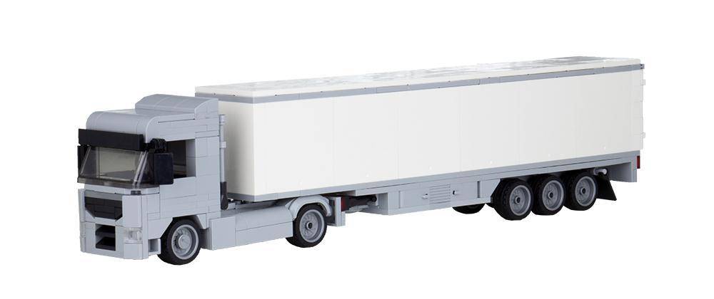 Camion Augsbourg 2 essieux avec remorque caisse 3 essieux bleu-gris clair (BB-102848) — Prix et comparaison | Brick Broker