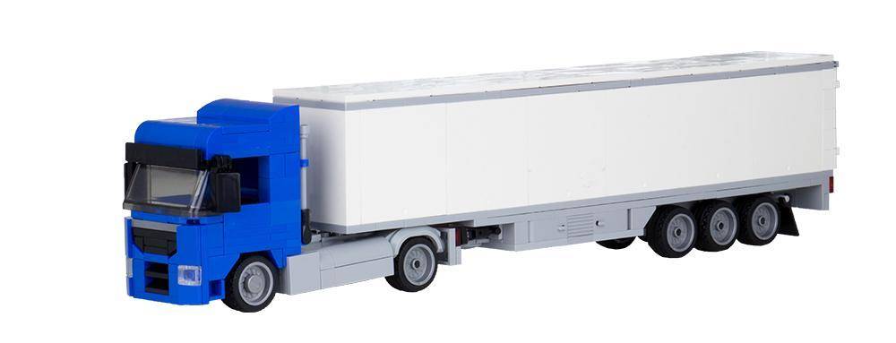 Camion Augsbourg 2 essieux avec remorque caisse 3 essieux bleu (BB-102850) — Prix et comparaison | Brick Broker