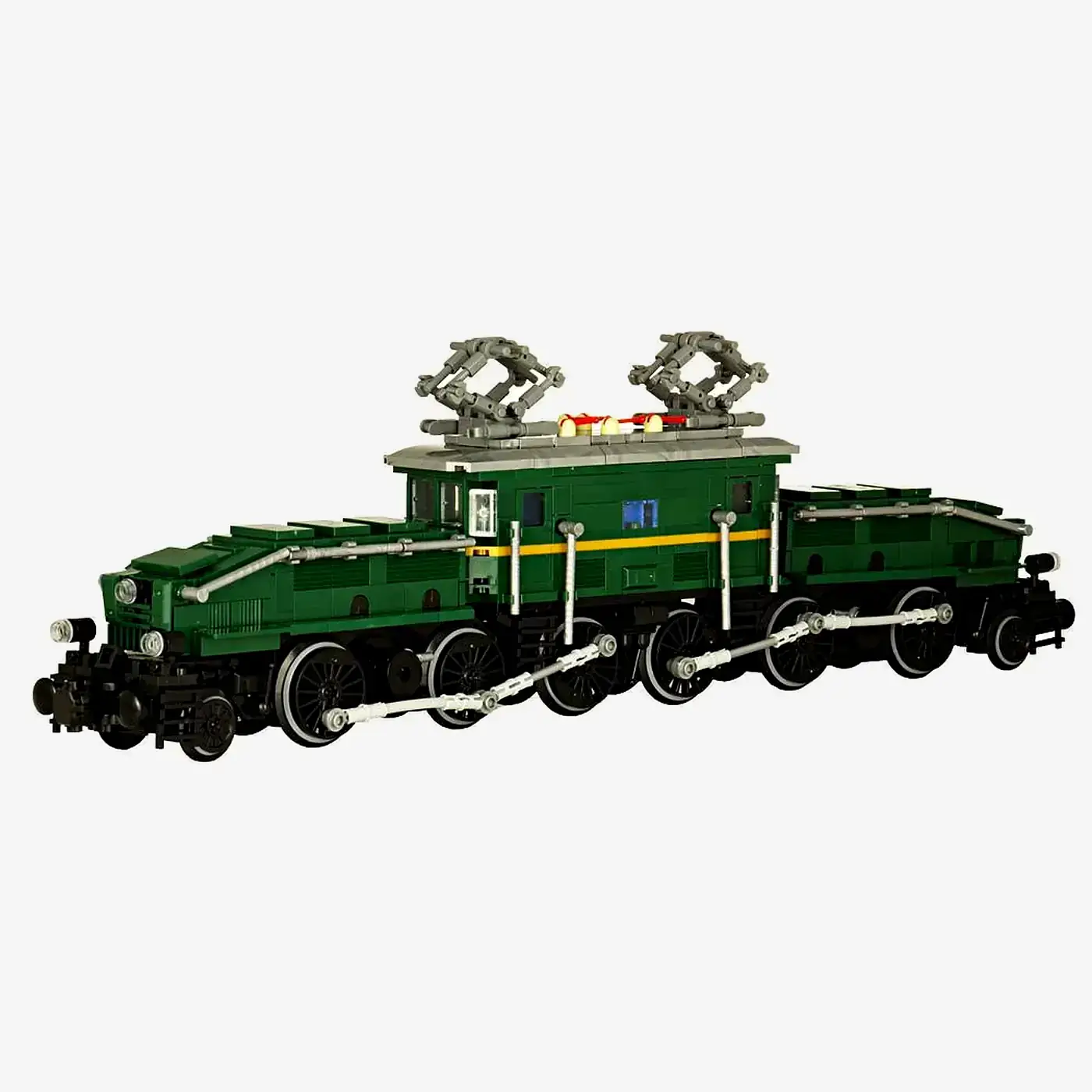 BlueBrixx Legendary locomotive Krokodil in green
