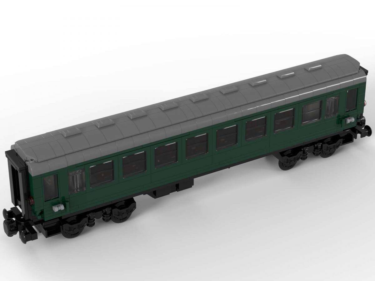 Trolley de passagers de train vert foncé (BB-102954) — Prix et comparaison | Brick Broker
