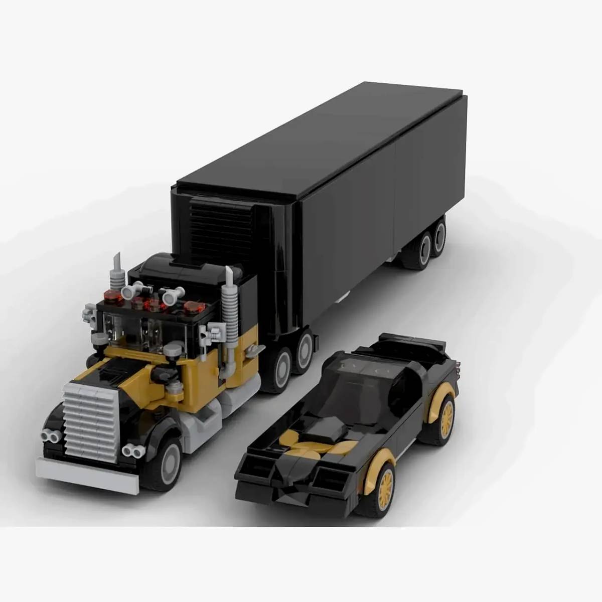 Camion américain + voiture de sport des années 70 (BB-102964) — Prix et comparaison | Brick Broker