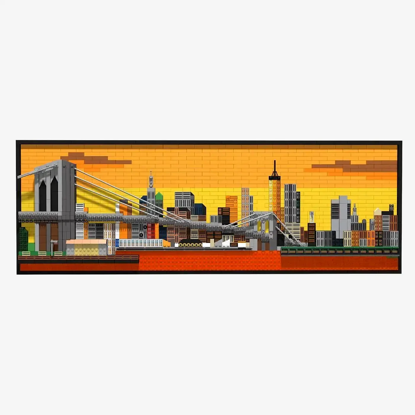 BlueBrixx Manhattan Sunset Skyline Picture • Set 103090