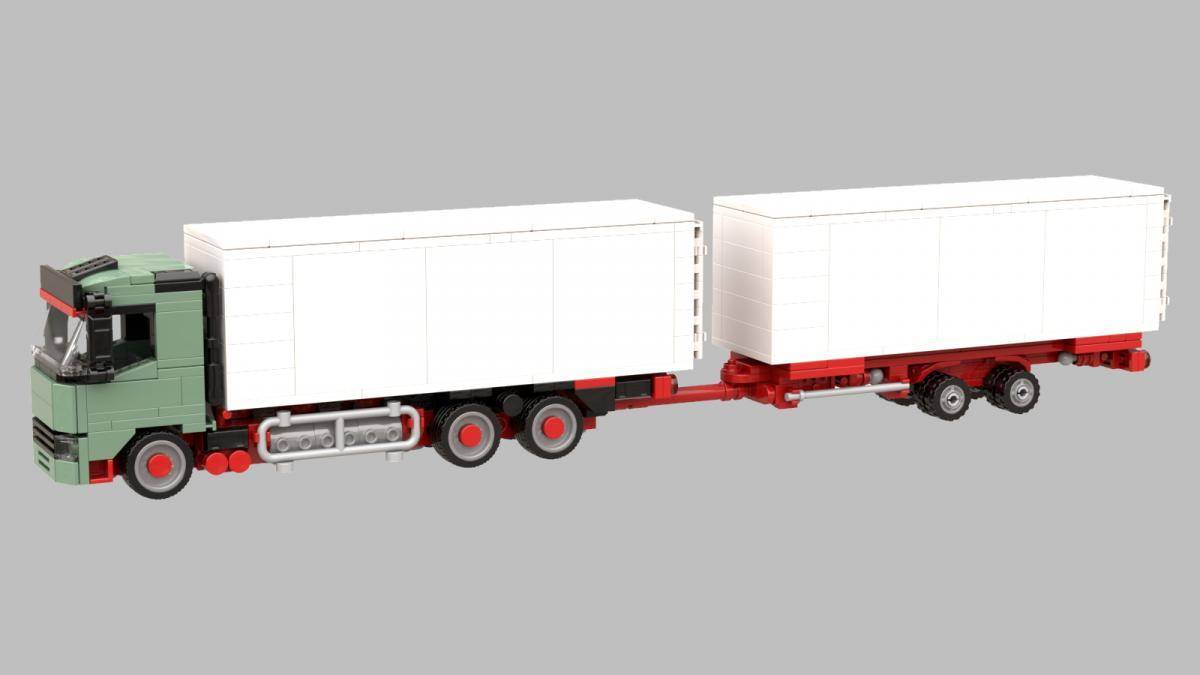 Camion logistique avec conteneur maritime et remorque (BB-103814) — Prix et comparaison | Brick Broker