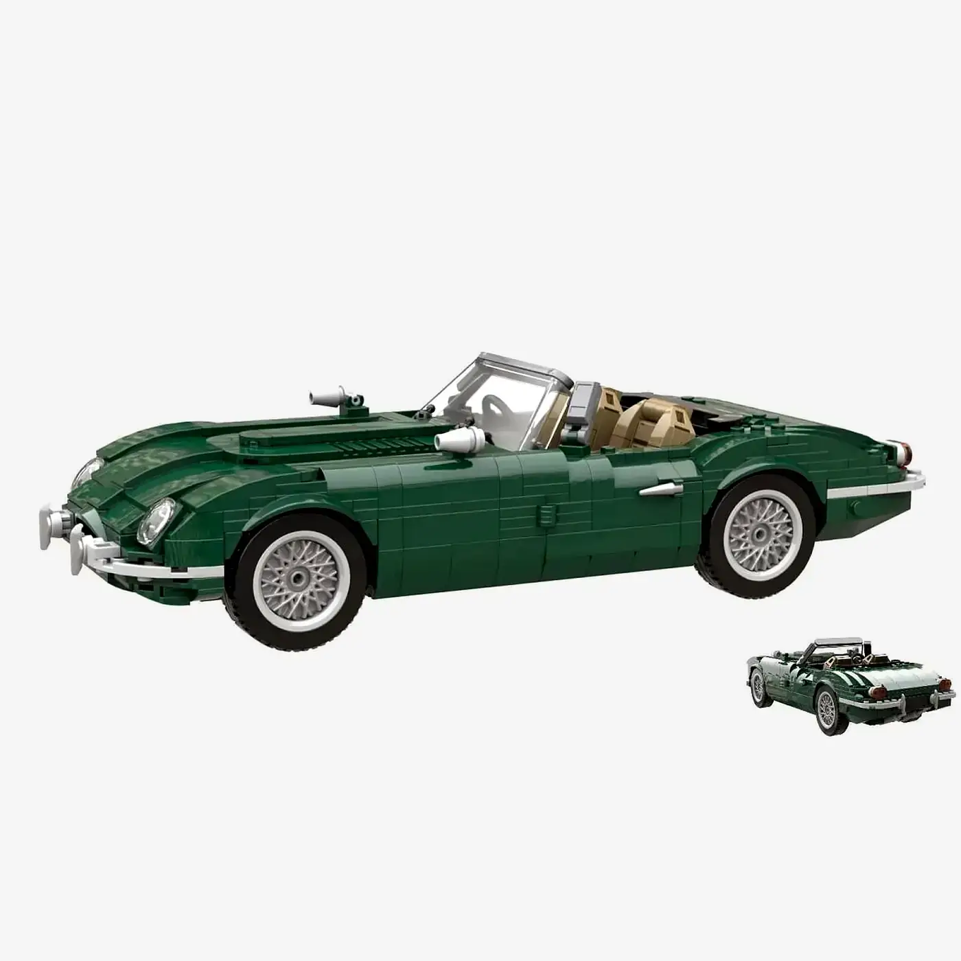 BlueBrixx Classic 2in1 Sports Car dark green • Set 104002