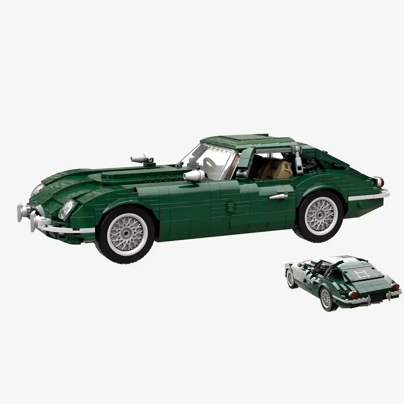 BlueBrixx Classic 2in1 Sports Car dark green • Set 104002