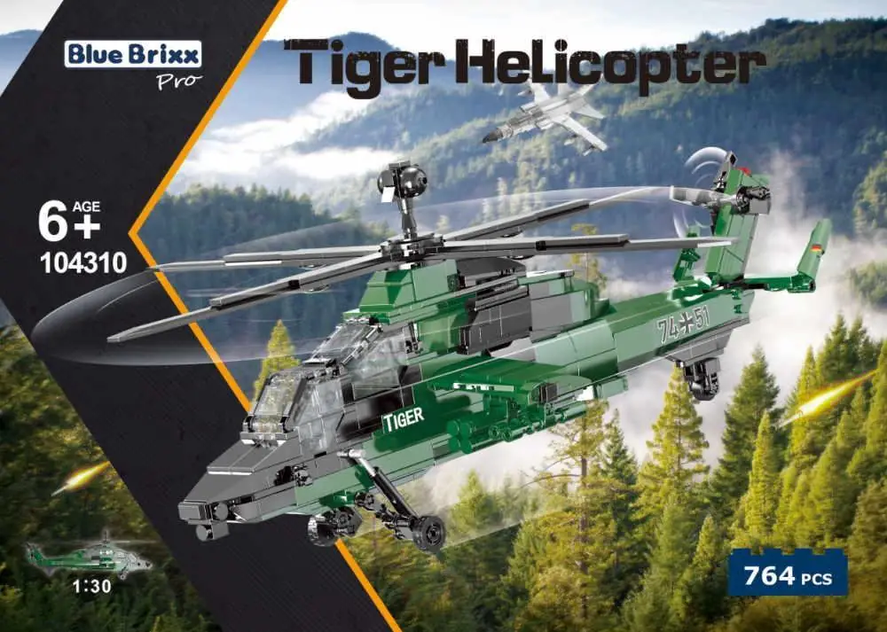 BlueBrixx Combat Helicopter Tiger, Bundeswehr • Set 104310