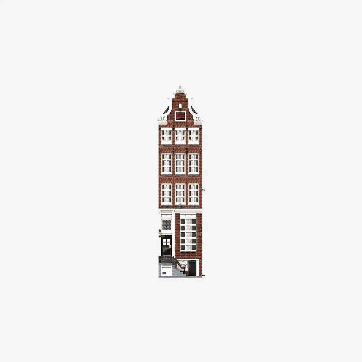 Façade de maison néerlandaise Amstel 2 (BB-104905) — Prix et comparaison | Brick Broker
