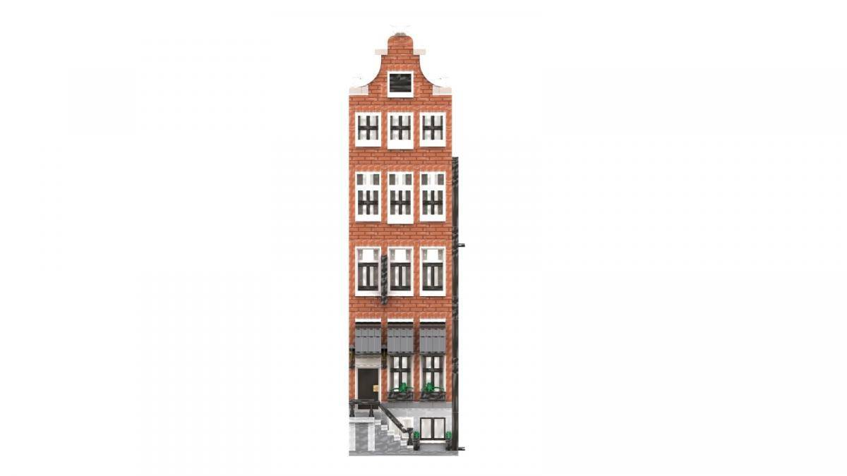Façade de maison néerlandaise Amstel 4 (BB-104915) — Prix et comparaison | Brick Broker