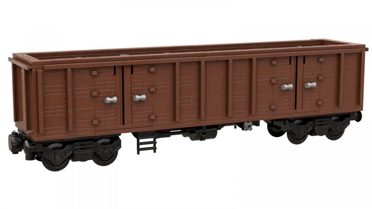 Wagon de marchandises ouvert grand (8 roues) (BB-105074) — Prix et comparaison | Brick Broker