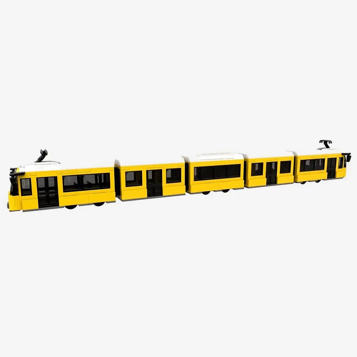 Tramway jaune et blanc (BB-105329) — Prix et comparaison | Brick Broker