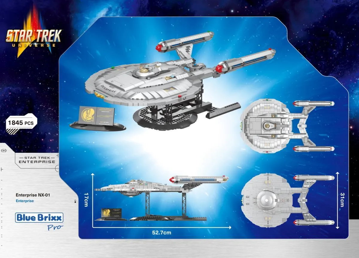 STAR TREK ENTERPRISE NX01 & NCC1701E セット BlueBrixx STAR TREK USS Enterprise NX-01 REVIEW • Set 104954