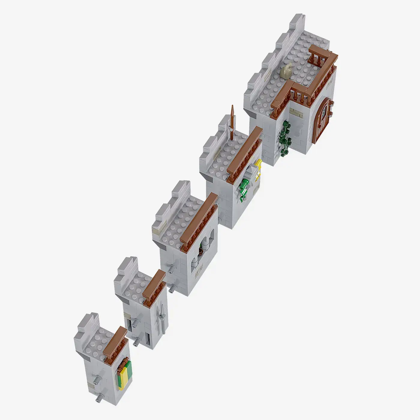 BlueBrixx Bear Rock Castle Wall Expansion • Set 105654