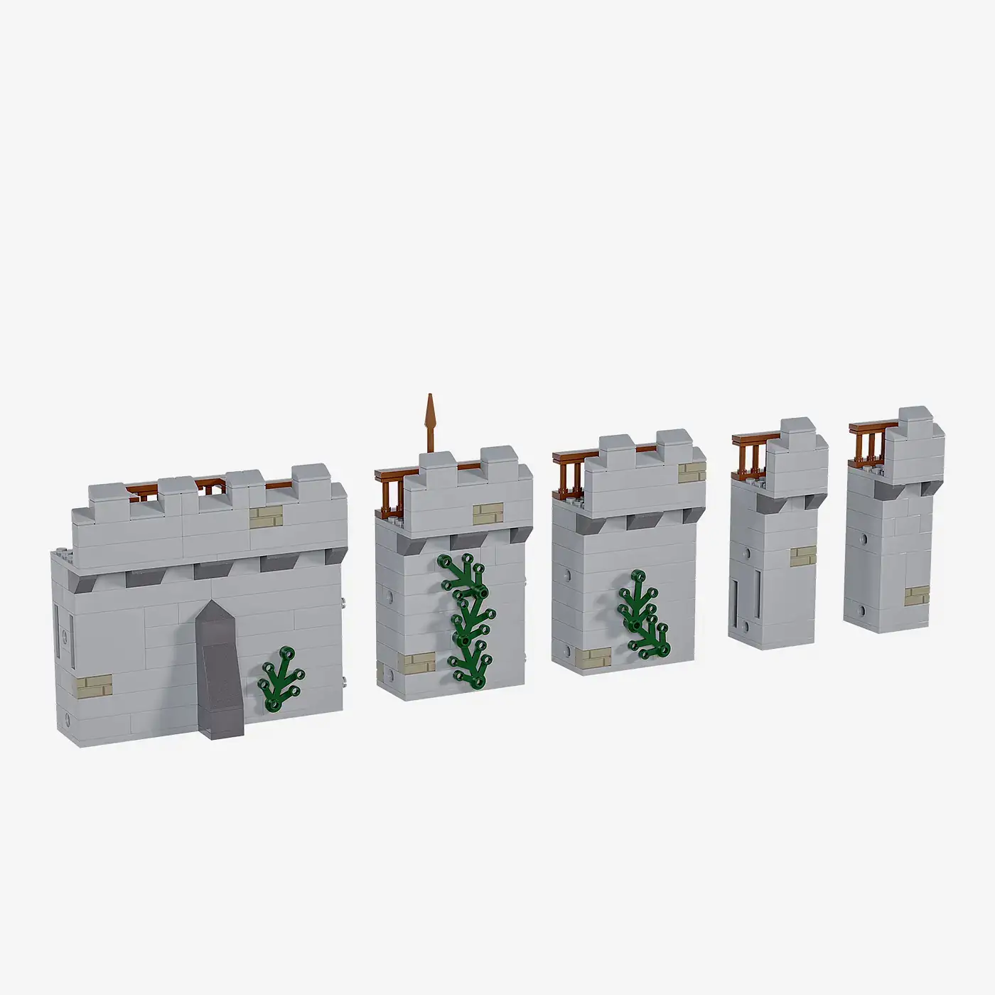 BlueBrixx Bear Rock Castle Wall Expansion • Set 105654