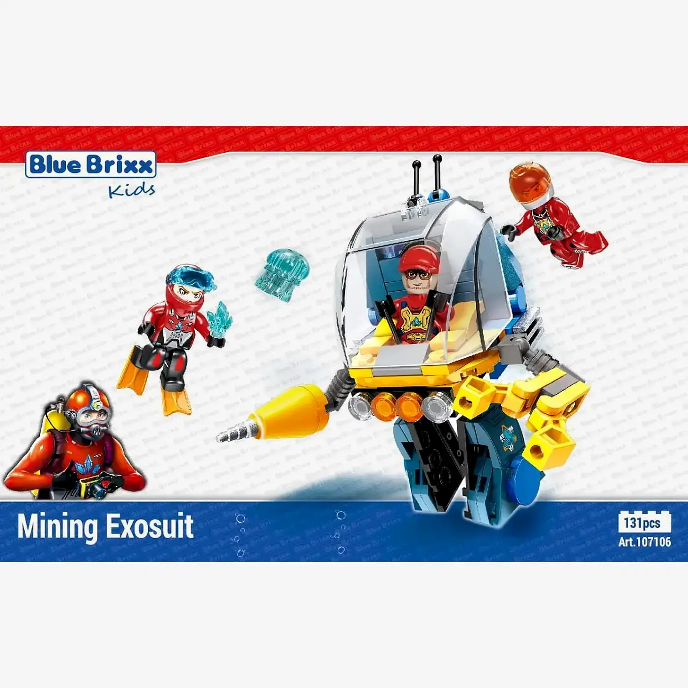 BlueBrixx Kyanite Squad Deep Sea Mining Exosuit • Set 107106