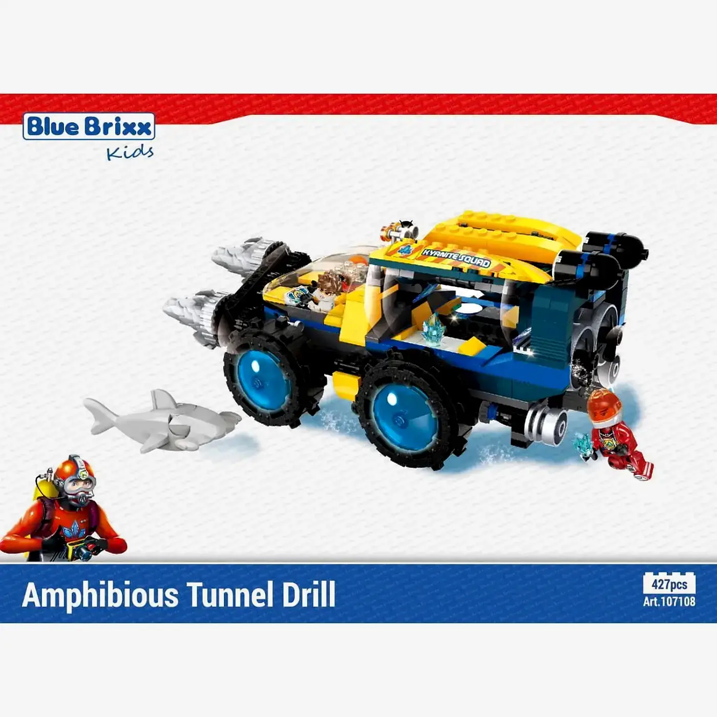 BlueBrixx Kyanite Squad Deep Sea Amphibious Tunnel Drill