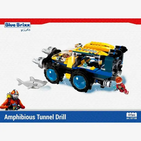 BlueBrixx Kyanite Squad Deep Sea Amphibious Tunnel Drill