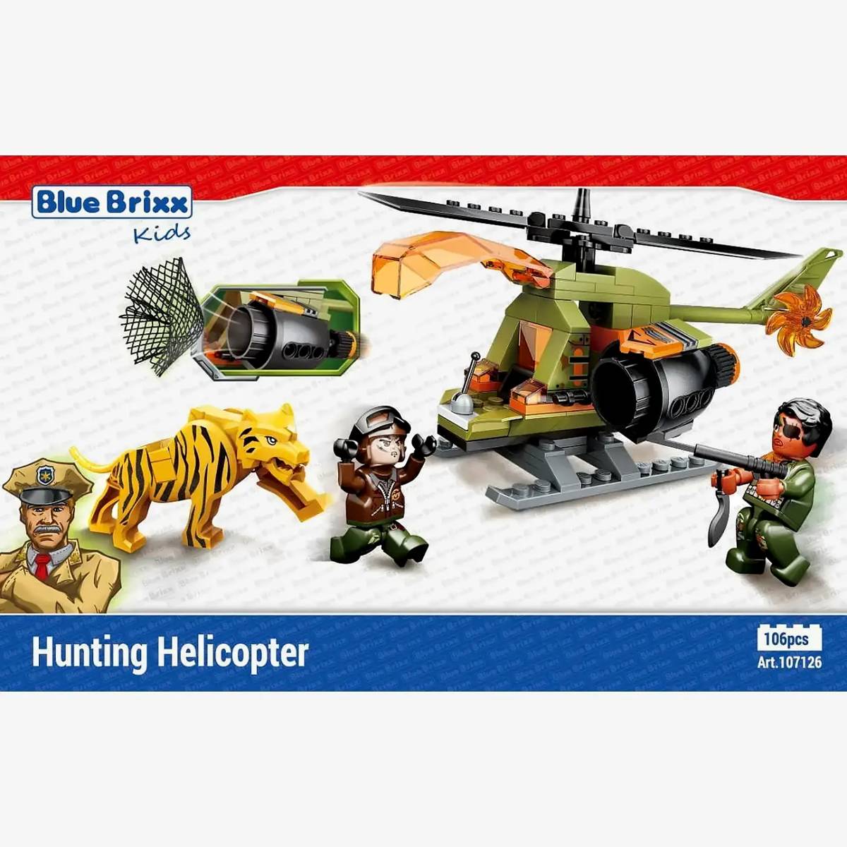 BlueBrixx Forest Police Hunting Helicopter • Set 107126