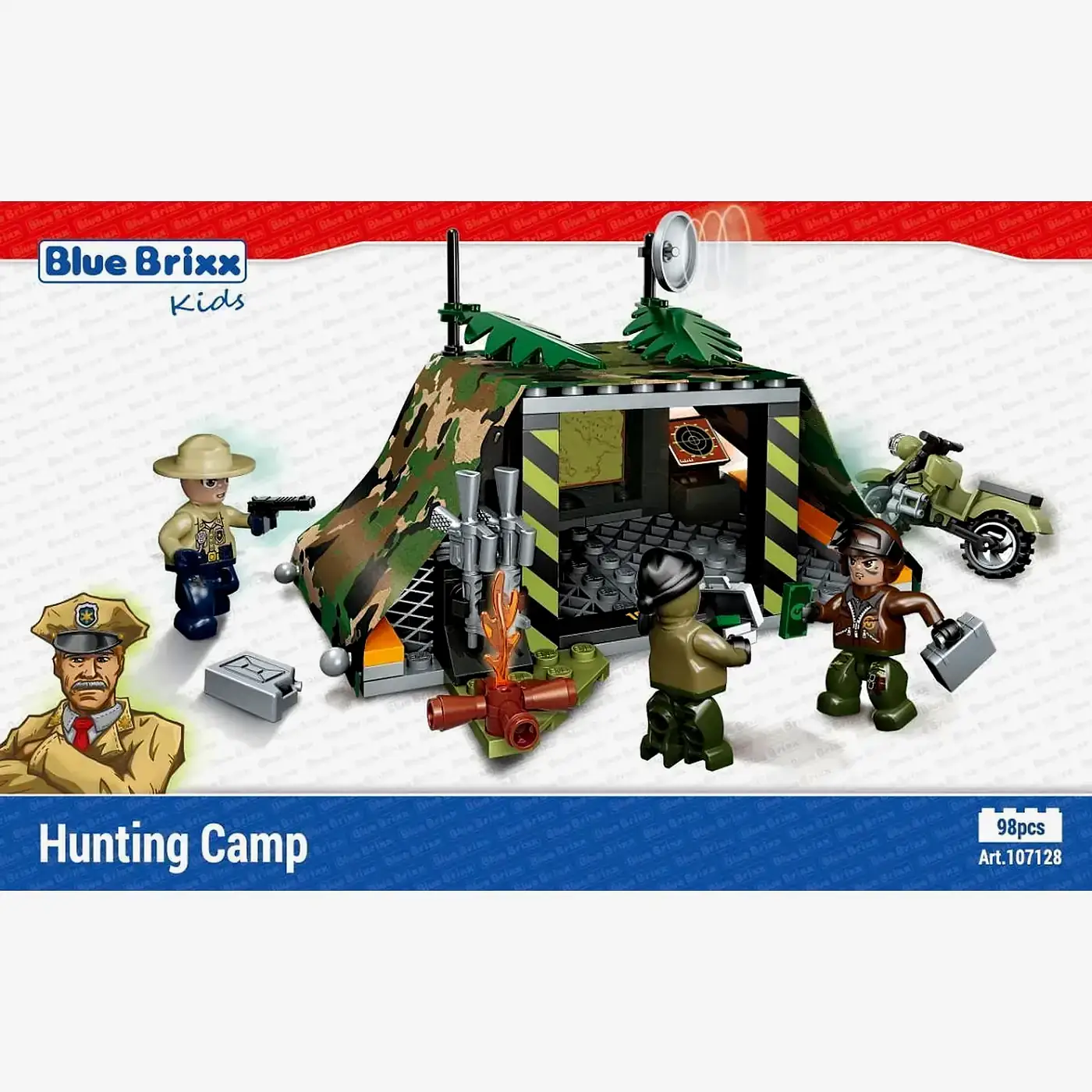 BlueBrixx Forest Police Hunting Camp • Set 107128 • SetDB
