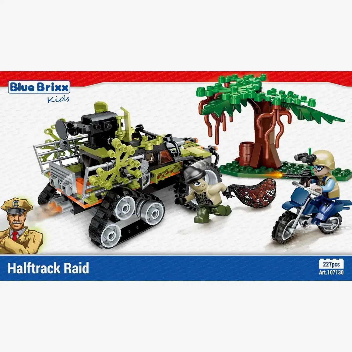 BlueBrixx Forest Police Halftrack Raid • Set 107130 • SetDB