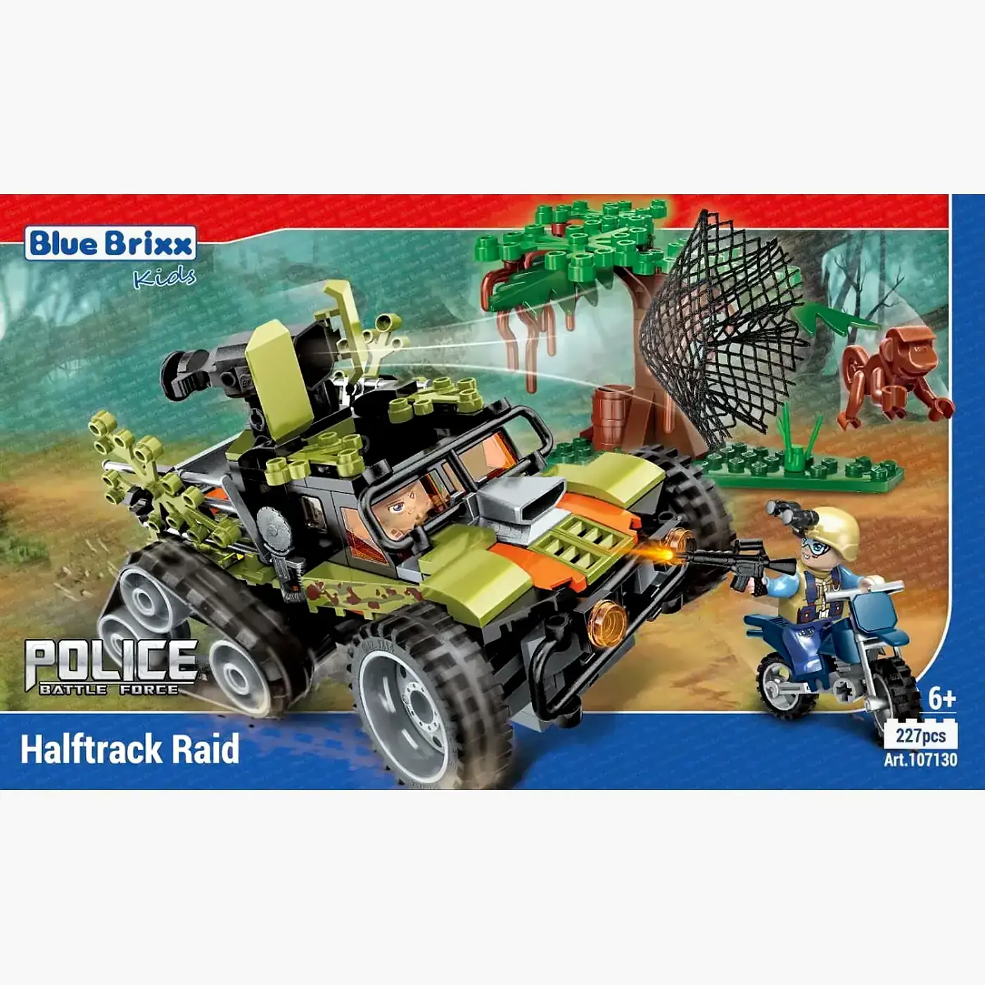BlueBrixx Forest Police Halftrack Raid • Set 107130 • SetDB