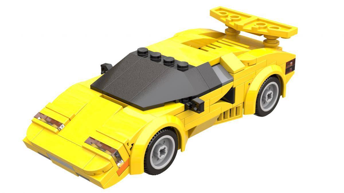 Small Italian Sports Car Yellow (BB-107199) — Prix et comparaison | Brick Broker