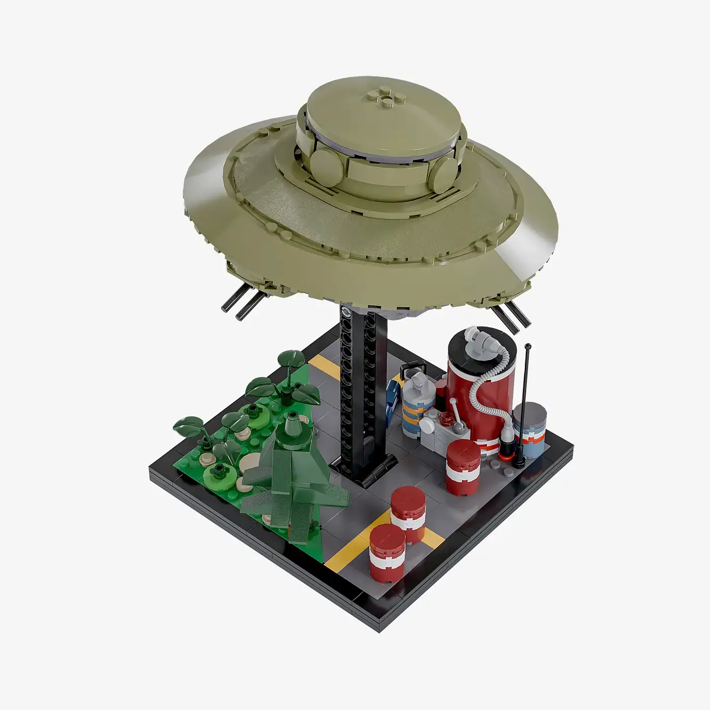 BlueBrixx Haunebu olive green • Set 107283 • SetDB