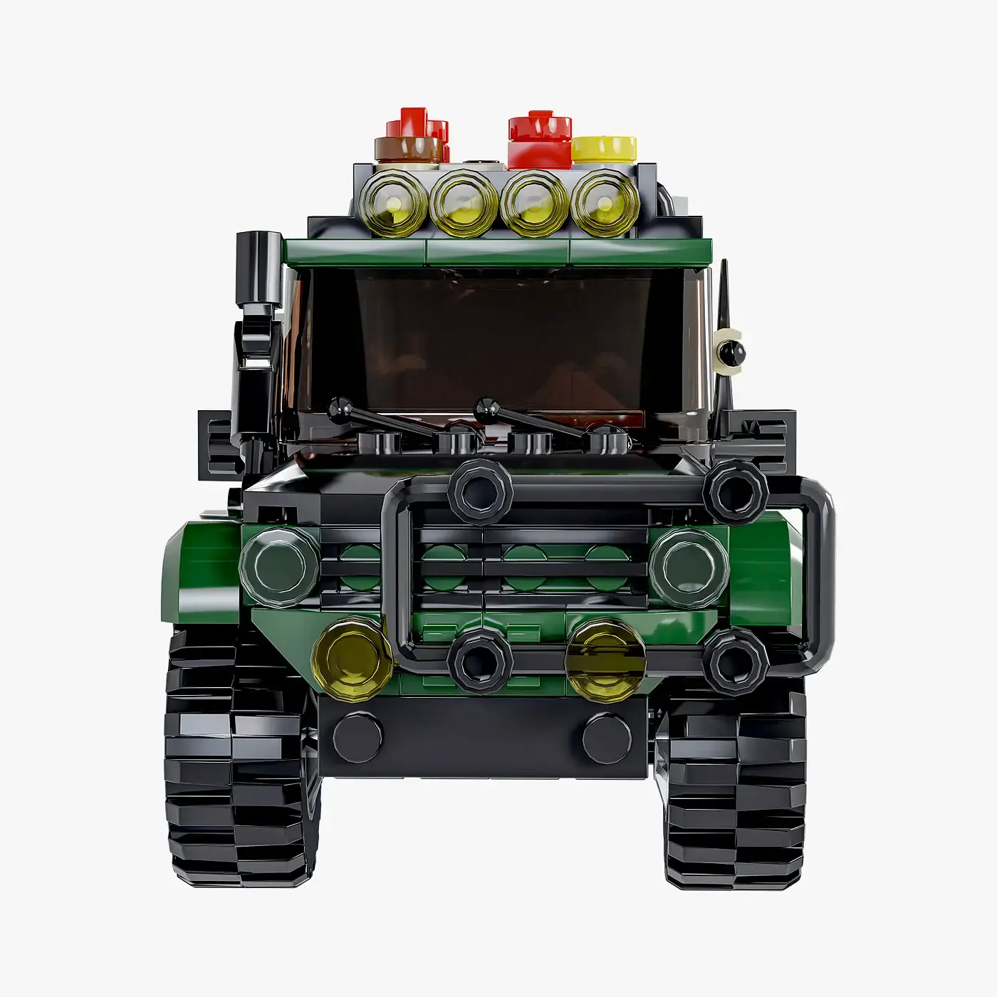 BlueBrixx Survival Off-Road Vehicle dark green • Set 107298