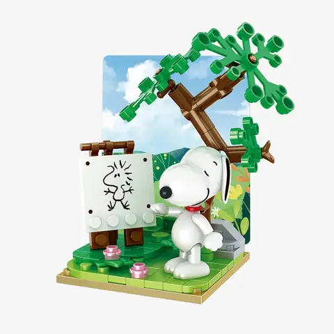 BlueBrixx Peanuts Snoopy Drawing Woodstock • Set 107355