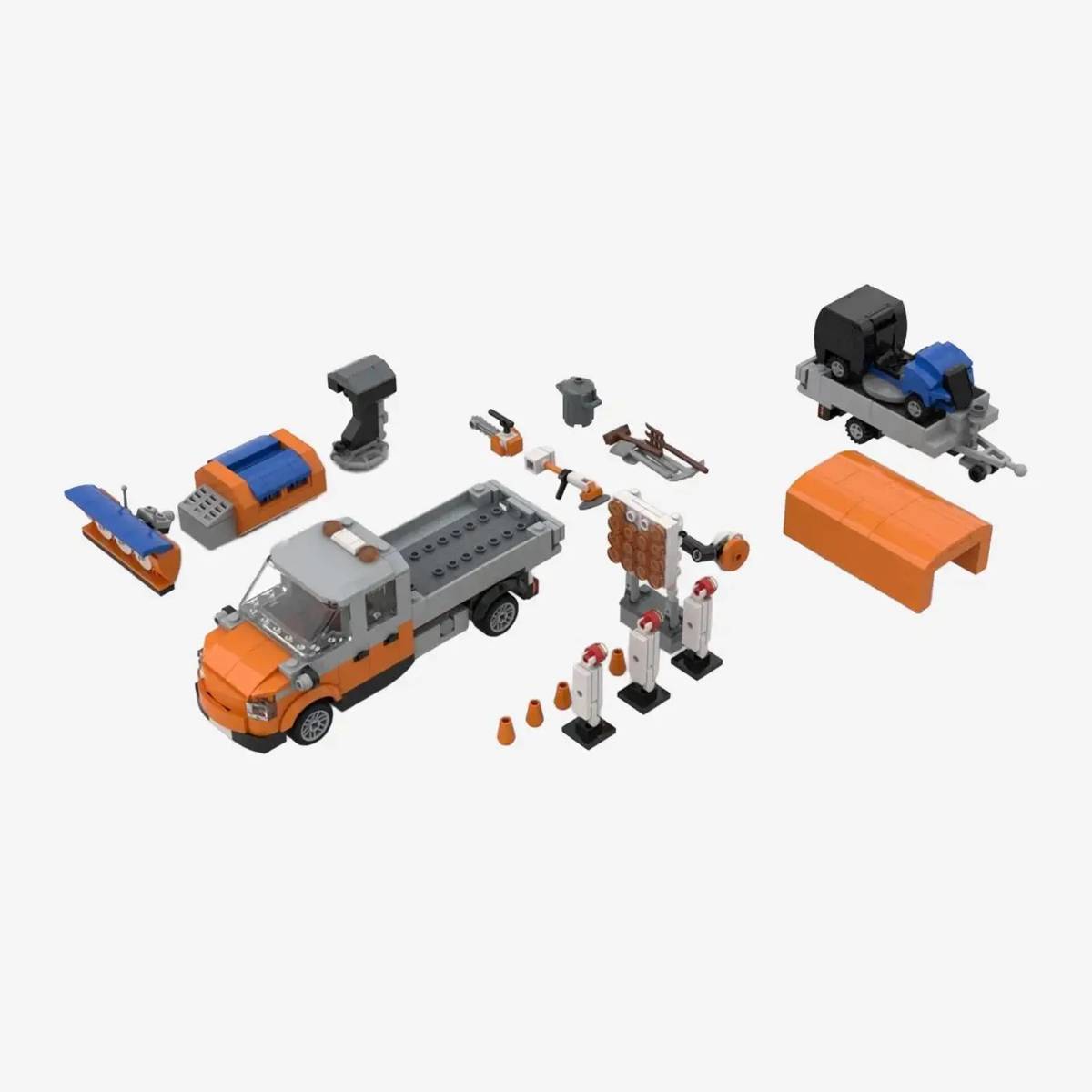 Camion plateau communal 3 en 1 (BB-107551) — Prix et comparaison | Brick Broker