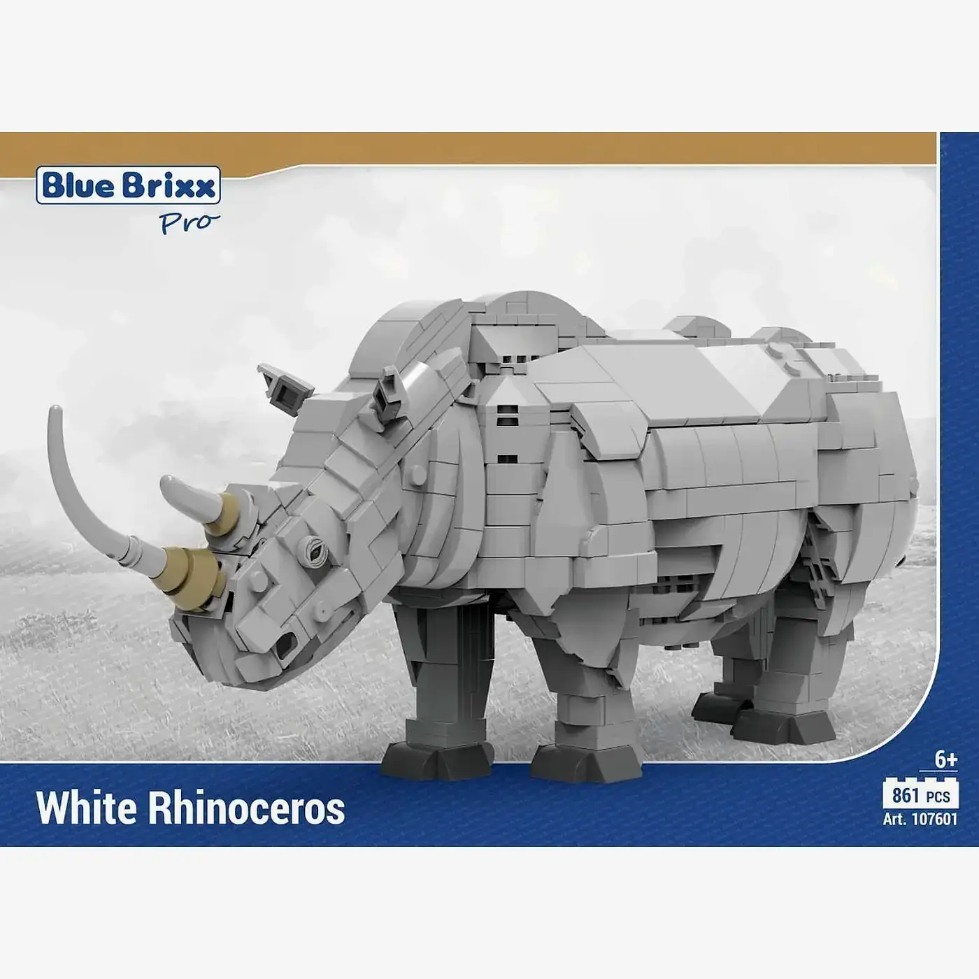 BlueBrixx White Rhinoceros • Set 107601 • SetDB