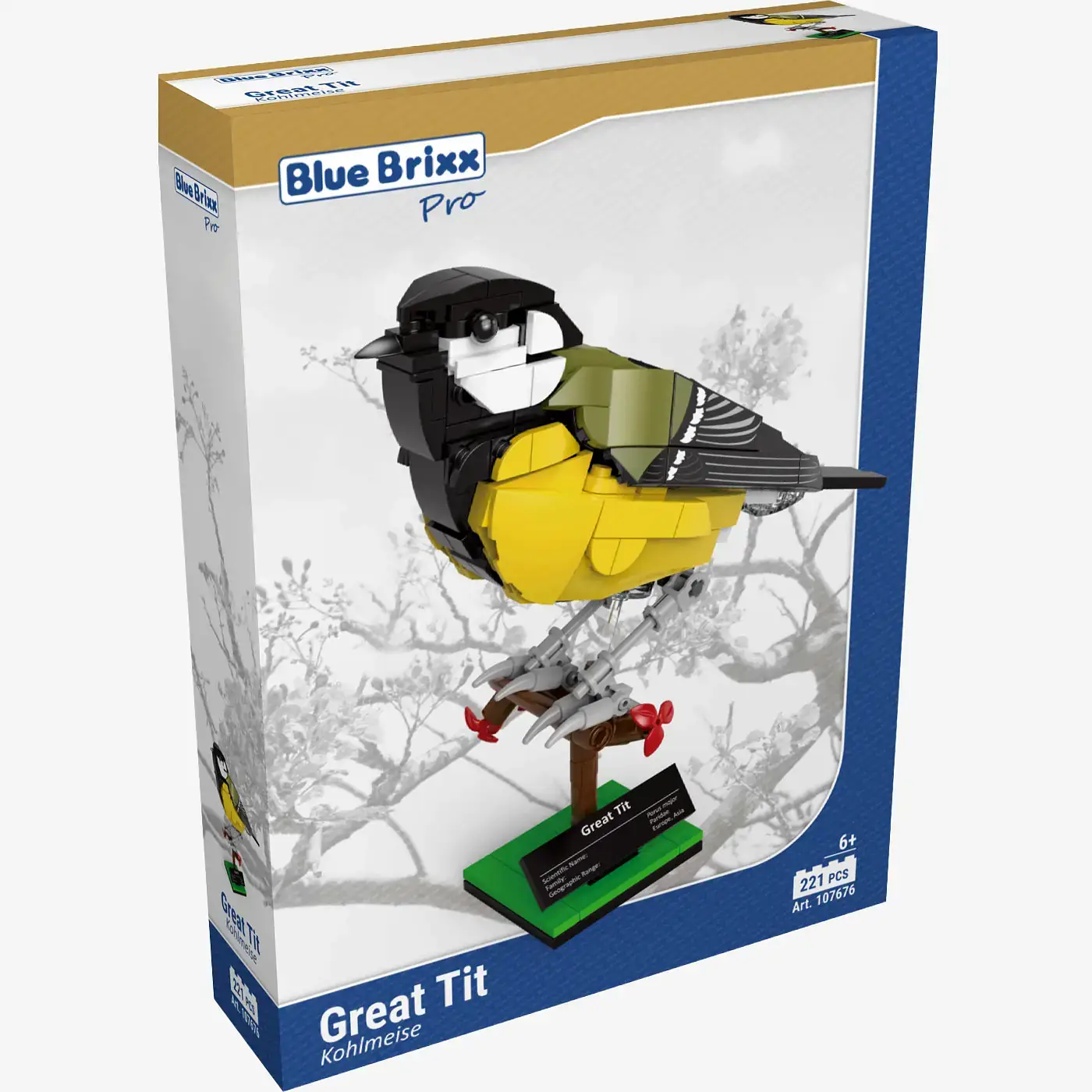 BlueBrixx Great Tit • Set 107676 • SetDB • Merlins Bricks