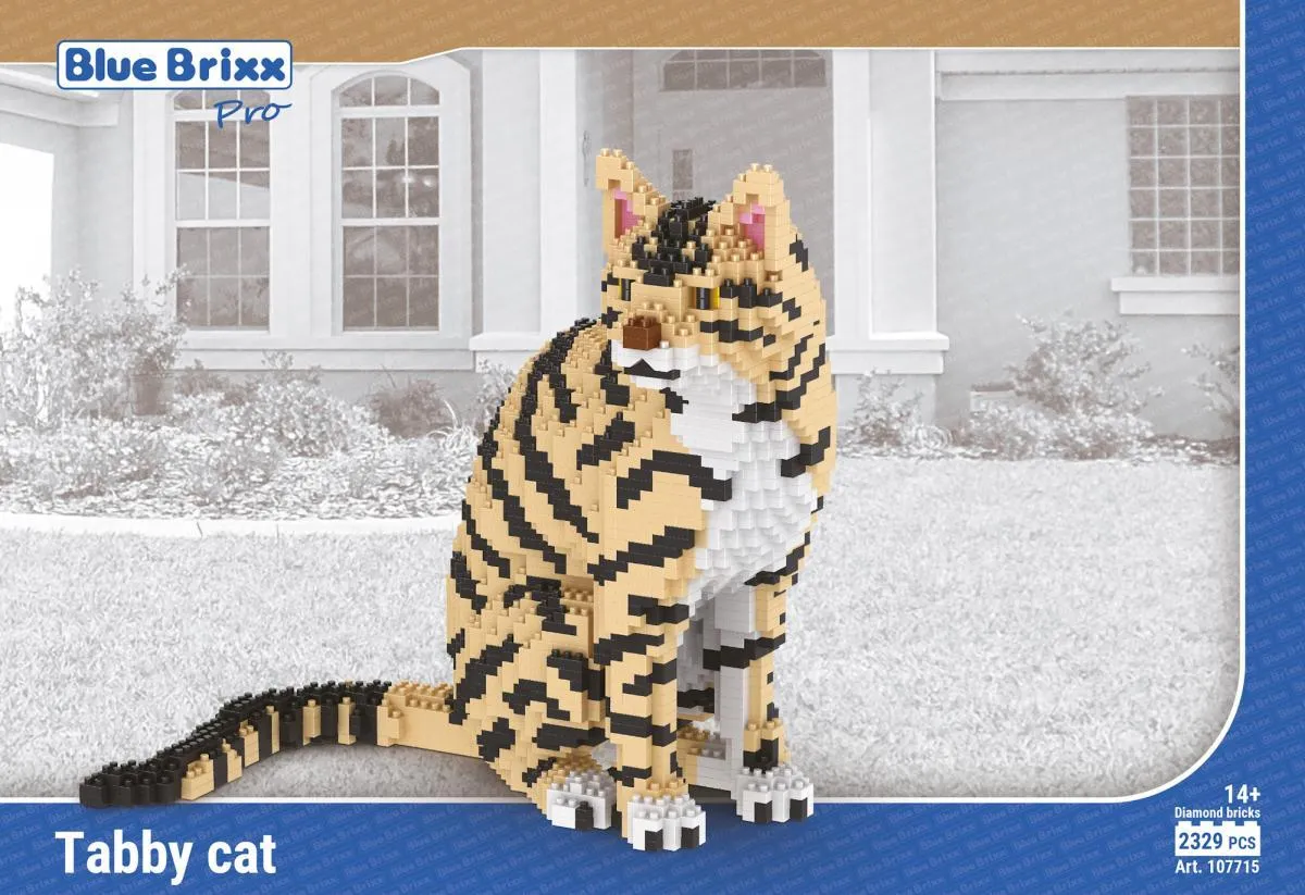 BlueBrixx Tabby cat • DIAMOND BLOCKS • Set 107715 • SetDB