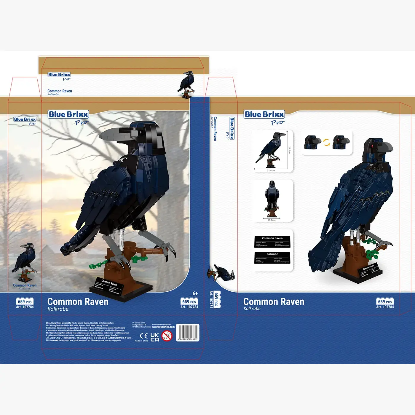BlueBrixx Common raven • Set 107784 • SetDB • Merlins Bricks