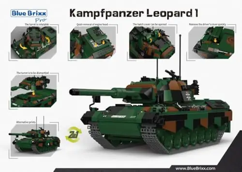 BlueBrixx Battle tank Leopard 1, Bundeswehr • Set 107934