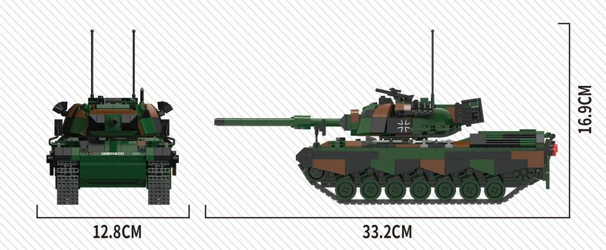 BlueBrixx Battle tank Leopard 1, Bundeswehr • Set 107934