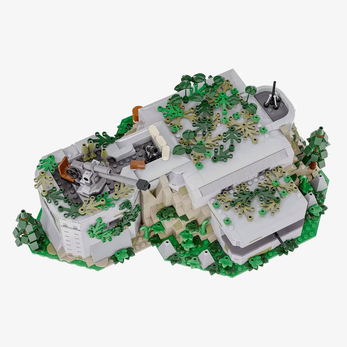 BlueBrixx WW2 Bunker with Flak • Set 107937 • SetDB