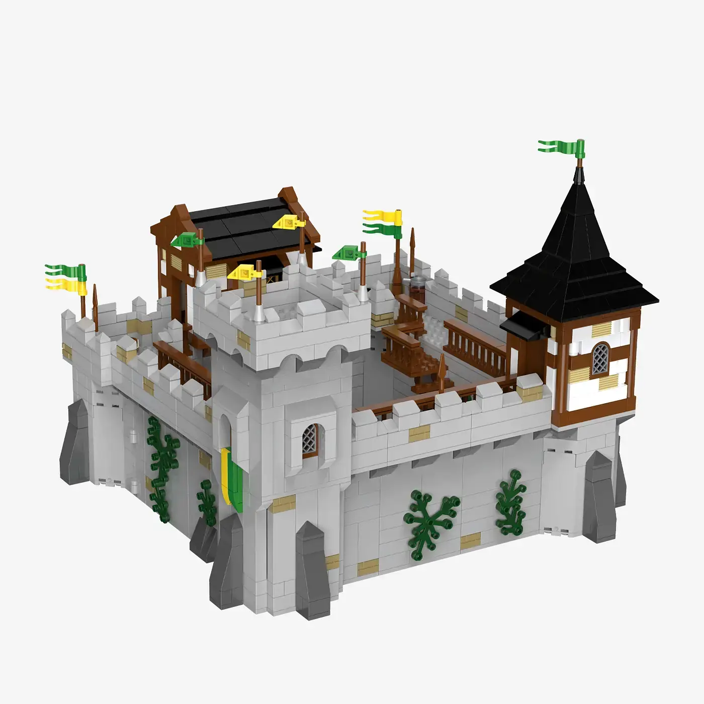 BlueBrixx Bear Rock Castle Base Castle • Set 107974 • SetDB