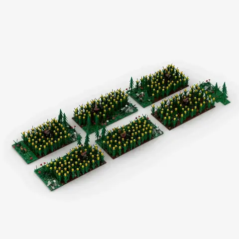 BlueBrixx 16x32 Wheat Field 6 in 1 • Set 108019 • SetDB